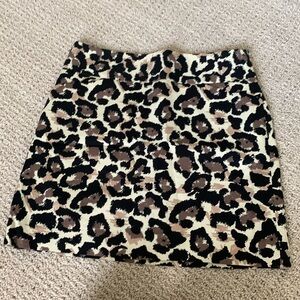 Loft Leopard Mini Skirt